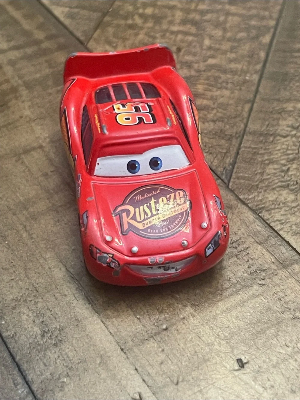 Disney Pixar Cars Mattel Rust-eze Lightning McQueen 1:55 Diecast Toy Car